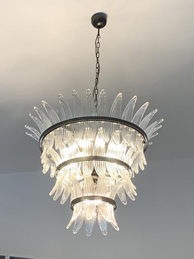 Impressive Italian Murano Glass Sputnik Chandelier Palmetta