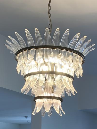 Impressive Italian Murano Glass Sputnik Chandelier Palmetta