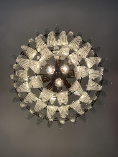 Impressive Italian Murano Glass Sputnik Chandelier Palmetta
