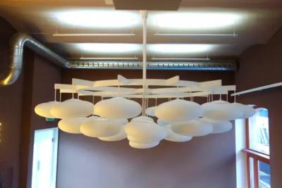 Impressive Large Mid Century Modern Cloud Chandelier from Milchhalle Vienna
