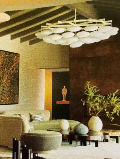 Impressive Large Mid Century Modern Cloud Chandelier from Milchhalle Vienna