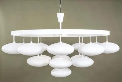 Impressive Midcentury Modern Cloud Chandelier from Volksgarten Milchhalle Vienna