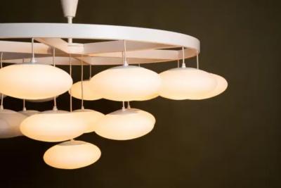 Impressive Midcentury Modern Cloud Chandelier from Volksgarten Milchhalle Vienna