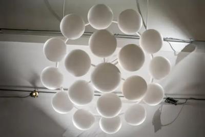 Impressive Midcentury Modern Cloud Chandelier from Volksgarten Milchhalle Vienna