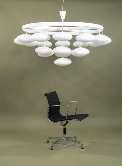 Impressive Midcentury Modern Cloud Chandelier from Volksgarten Milchhalle Vienna