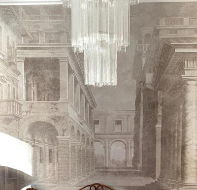 Impressive Murano Glass Tronchi Chandelier 1970