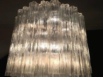 Impressive Murano Glass Tronchi Chandelier 1970