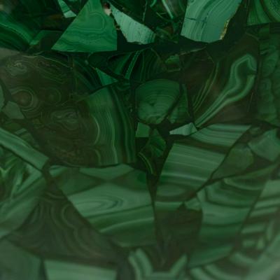 Impressive Pair of Artisan Neoclassical Malachite Urns 20th Century