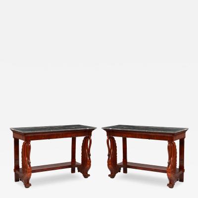 Impressive Pair of Northern European Empire Consoles