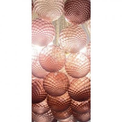 Impressive Scenographic Ametista and Pink ballotton Spheres Murano Flush Mount