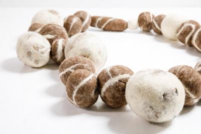 In s Schertel Achego Decorative Felted Wool Necklace by In s Schertel Brazil 2019