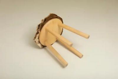 In s Schertel Gaud rio Little Chair in Wool and Wood by In s Schertel Brazil 2020