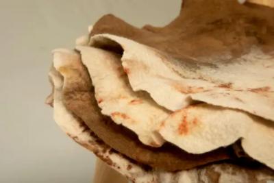 In s Schertel Gaud rio Little Chair in Wool and Wood by In s Schertel Brazil 2020