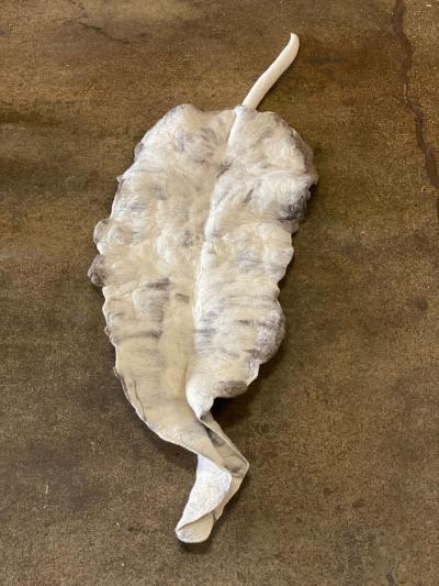 In s Schertel Giant Leaf Naturally Dyed Felted Wool Sculpture by In s Schertel Brazil