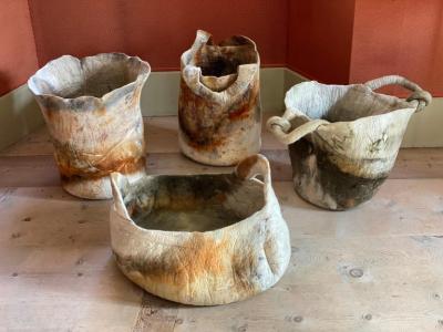 In s Schertel Gracioso 2020 Naturally Dyed Felted Wool Vase by In s Schertel Brazil