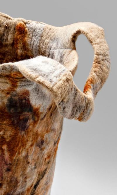 In s Schertel Gracioso 2020 Naturally Dyed Felted Wool Vase by In s Schertel Brazil