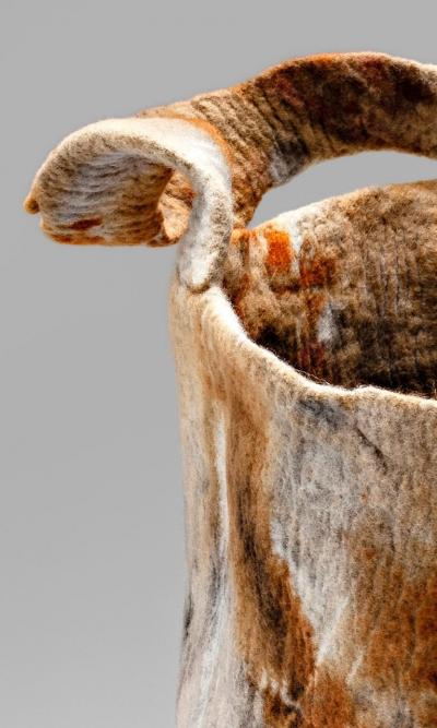 In s Schertel Gracioso 2020 Naturally Dyed Felted Wool Vase by In s Schertel Brazil