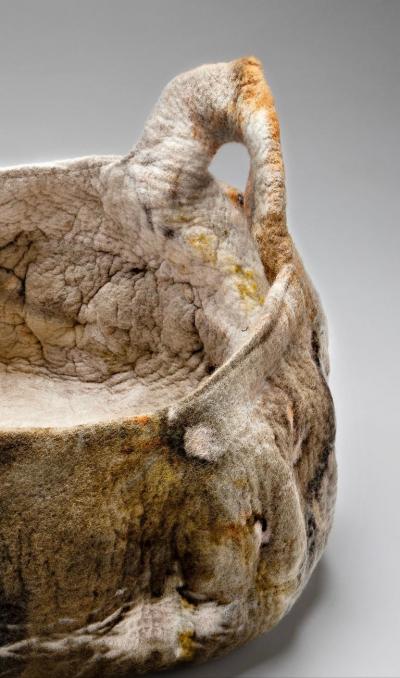 In s Schertel Pampa 2020 Naturally Dyed Felted Wool Vase by In s Schertel Brazil