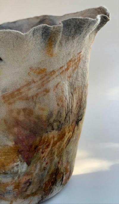 In s Schertel Querido 2020 Naturally Dyed Felted Wool Vase by In s Schertel Brazil