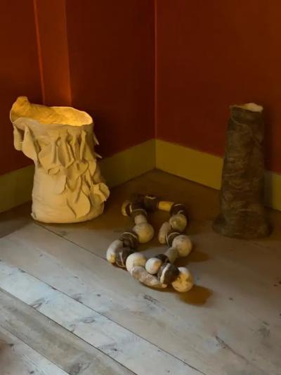 In s Schertel Two Colors Felted Wool Necklace by In s Schertel Brazil 2021