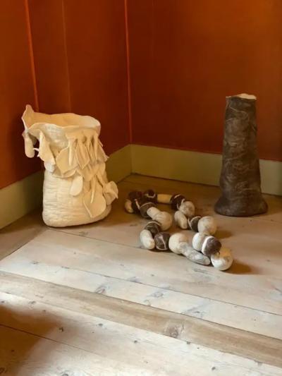 In s Schertel Two Colors Felted Wool Necklace by In s Schertel Brazil 2021