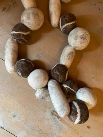 In s Schertel Two Colors Felted Wool Necklace by In s Schertel Brazil 2021