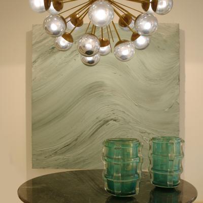 In the Style of Mid Century Modern Sputnik Italian Suspension Lamp