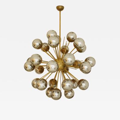 In the Style of Mid Century Modern Sputnik Italian Suspension Lamp