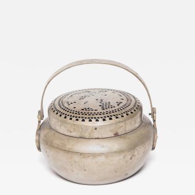 Incised Peony Brass Brazier