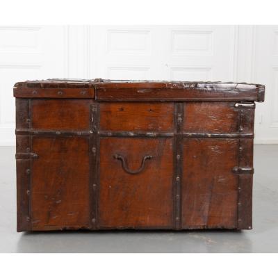 Indian 19th Century Teak and Iron Bound Trunk