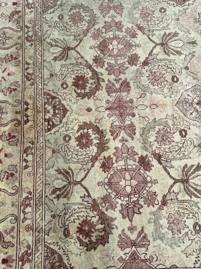 Indian Carpet Tabriz Design Knotted Wool Rug Early 21st Century