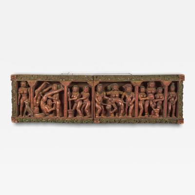 Indian Carved Erotic Wall Plaque