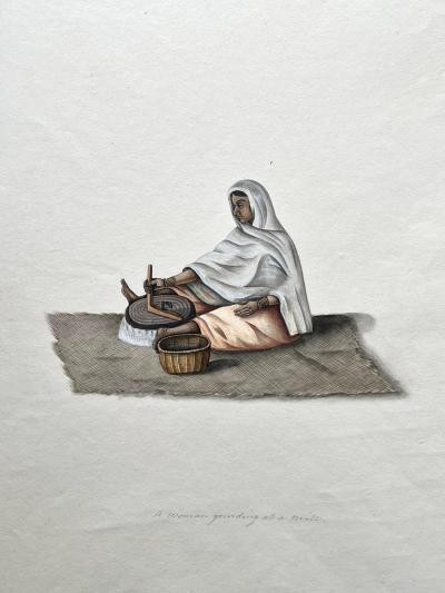 Indian Company School Gouache Paintings on Paper Professions Set of 2 C 1810