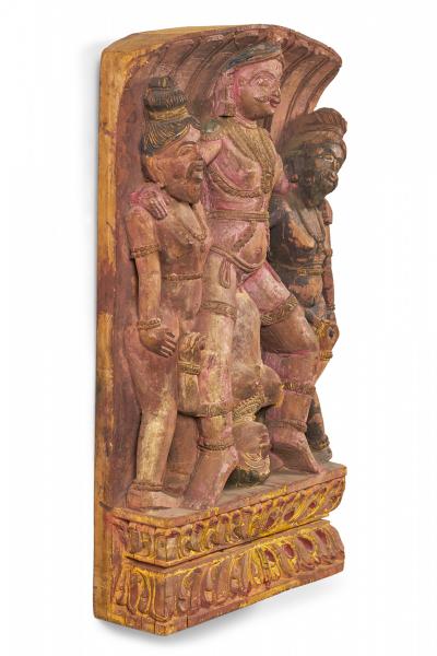 Indian Erotic Carved Wall Plaque