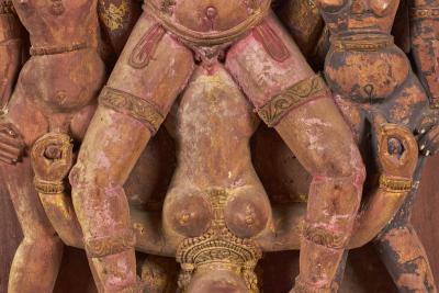 Indian Erotic Carved Wall Plaque