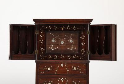 Indian Inlaid Table Top Cabinet