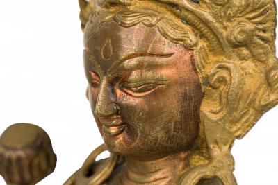 Indian Style Hindu Goddess Bronze Statue