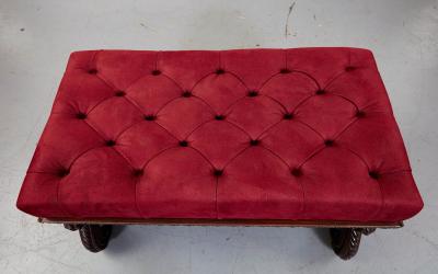 Indian Tufted Peacock Ottoman