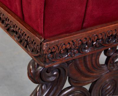 Indian Tufted Peacock Ottoman