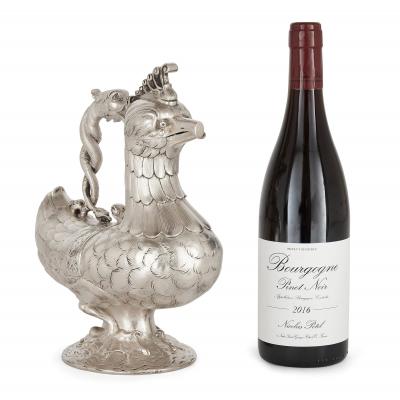 Indian silver mythological bird form jug