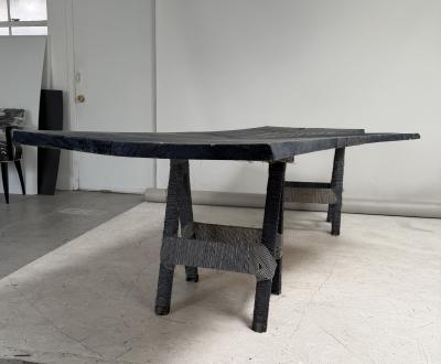 Indigo Dyed Live Edge Dining Table