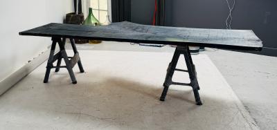 Indigo Dyed Live Edge Dining Table