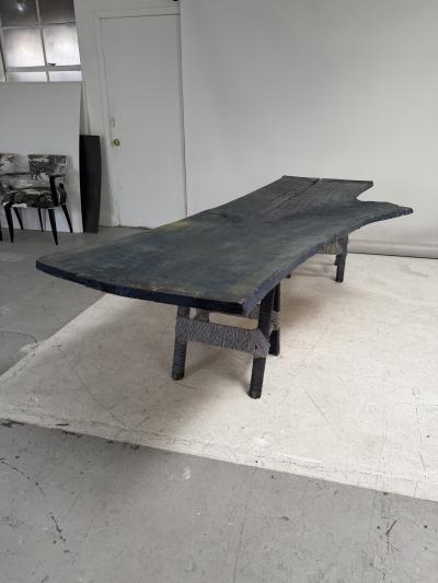 Indigo Dyed Live Edge Dining Table