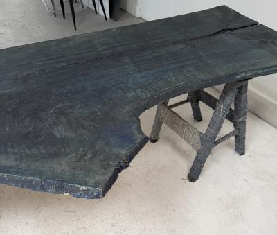 Indigo Dyed Live Edge Dining Table