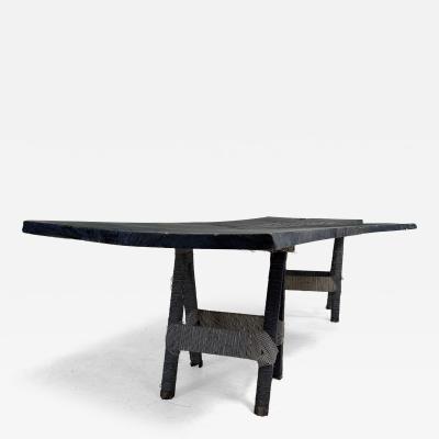 Indigo Dyed Live Edge Dining Table