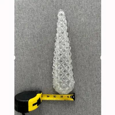 Individual Hand Crafted Murano Clear Glass Pine Cones