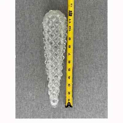 Individual Hand Crafted Murano Clear Glass Pine Cones