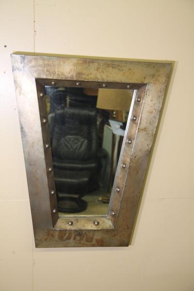 Industrial Burtalist Style Wall Mirror