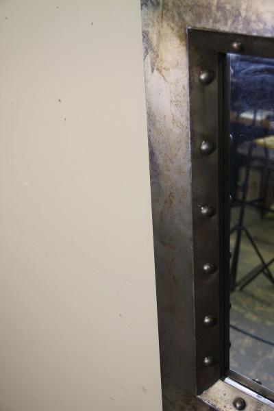 Industrial Burtalist Style Wall Mirror