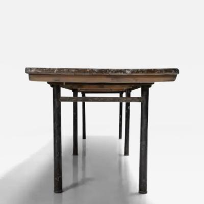 Industrial Butcher Dining Table France 1950s